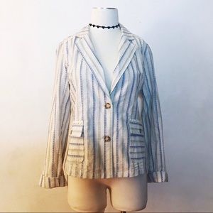 Bohemian striped crochet retro hippie jacket